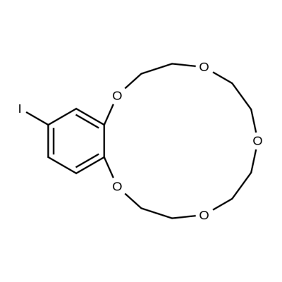 15-碘-2,3,5,6,8,9,11,12-八氢苯并[B][1,4,7,10,13]五氧杂环十五烷,69591-40-8,结构式