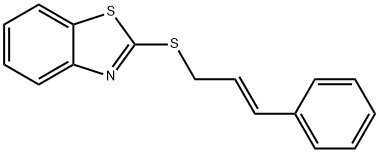 Benzothiazole, 2-[[(2E)-3-phenyl-2-propenyl]thio]- 化学構造式