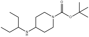 TERT-ブチル 4-(ペンタン-3-イルアミノ)ピペリジン-1-カルボキシレート 化学構造式
