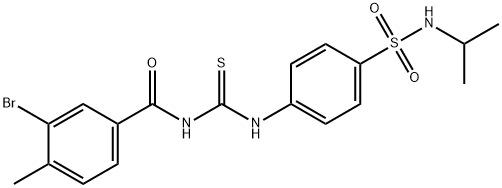 3-bromo-N-[({4-[(isopropylamino)sulfonyl]phenyl}amino)carbonothioyl]-4-methylbenzamide 化学構造式