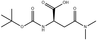 (R)-2-((TERT-BUTOXYCARBONYL)AMINO)-4-(DIMETHYLAMINO)-4-OXOBUTANOIC ACID, 721928-03-6, 结构式