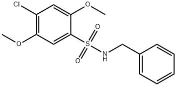 N-benzyl-4-chloro-2,5-dimethoxybenzenesulfonamide Structure