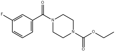 ethyl 4-[(3-fluorophenyl)carbonyl]piperazine-1-carboxylate Structure
