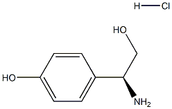 (S)-4-(1-アミノ-2-ヒドロキシエチル)フェノール塩酸塩 化学構造式