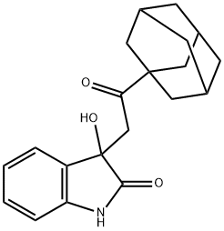 3-[2-(1-adamantyl)-2-oxo-ethyl]-3-hydroxy-1H-indol-2-one 化学構造式