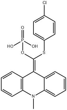 {[(4-chlorophenyl)sulfanyl](10-methyl-9,10-dihydroacridin-9-ylidene)methoxy}phosphonic acid Structure