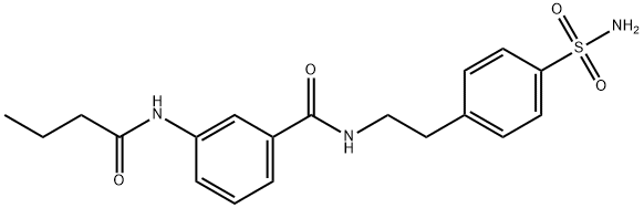 3-(butanoylamino)-N-[2-(4-sulfamoylphenyl)ethyl]benzamide Struktur