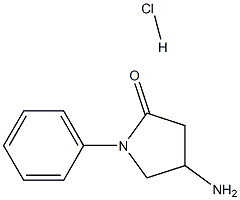 4-アミノ-1-フェニル-2-ピロリジノン塩酸塩 化学構造式