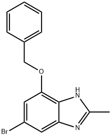 1H-Benzimidazole, 6-bromo-2-methyl-4-(phenylmethoxy)- 化学構造式