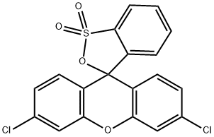 3',6'-二氯螺[苯并[C][1,2]噁噻唑-3,9'-呫吨]1,1-二氧化物 结构式