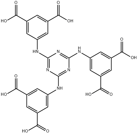 5,5',5''-(1,3,5-triazine-2,4,6-triyl)tris(azanediyl)triisophthalic acid 化学構造式