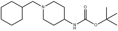 tert-Butyl 1-(cyclohexylmethyl)piperidin-4-ylcarbamate Struktur