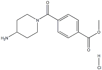 Methyl 4-(4-aminopiperidine-1-carbonyl)benzoate hydrochloride Structure