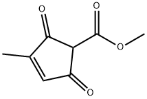 methyl 3-methyl-2,5-dioxocyclopent-3-enecarboxylate Struktur