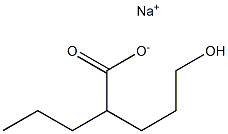 sodium:5-hydroxy-2-propylpentanoate, 78644-53-8, 结构式