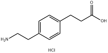 3-(4-(2-氨基乙基)苯基)丙酸盐酸盐 结构式