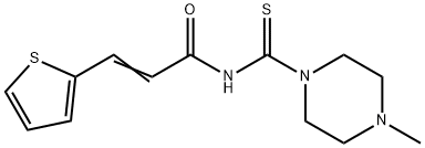 N-[(4-methyl-1-piperazinyl)carbonothioyl]-3-(2-thienyl)acrylamide 化学構造式