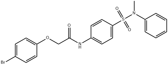 2-(4-bromophenoxy)-N-(4-{[methyl(phenyl)amino]sulfonyl}phenyl)acetamide Struktur