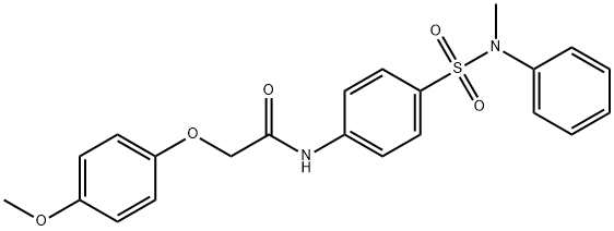 2-(4-methoxyphenoxy)-N-(4-{[methyl(phenyl)amino]sulfonyl}phenyl)acetamide Structure