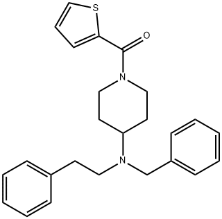 {4-[benzyl(2-phenylethyl)amino]piperidin-1-yl}(thiophen-2-yl)methanone,792927-97-0,结构式