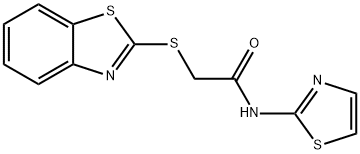 2-(benzo[d]thiazol-2-ylthio)-N-(thiazol-2-yl)acetamide Structure