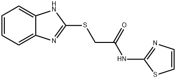 2-((1H-benzo[d]imidazol-2-yl)thio)-N-(thiazol-2-yl)acetamide Struktur