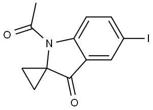 Spiro[cyclopropane-1,2'-[2H]indol]-3'(1'H)-one,1'-acetyl-5'-iodo- Structure