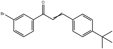 (2E)-1-(3-bromophenyl)-3-(4-tert-butylphenyl)prop-2-en-1-one, 797011-60-0, 结构式