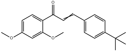 (2E)-3-(4-tert-butylphenyl)-1-(2,4-dimethoxyphenyl)prop-2-en-1-one Struktur