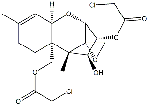 Trichothec-9-ene-3,4,15-triol,12,13-epoxy-, 3,15-bis(chloroacetate), (3a,4b)- (9CI) Struktur