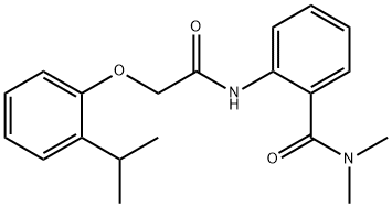 2-{[(2-isopropylphenoxy)acetyl]amino}-N,N-dimethylbenzamide Struktur