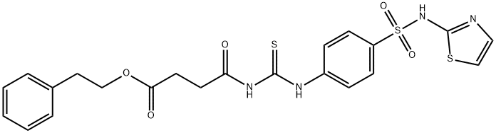 2-phenylethyl 4-oxo-4-{[({4-[(1,3-thiazol-2-ylamino)sulfonyl]phenyl}amino)carbonothioyl]amino}butanoate|