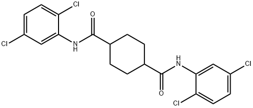 N,N'-bis(2,5-dichlorophenyl)-1,4-cyclohexanedicarboxamide Structure