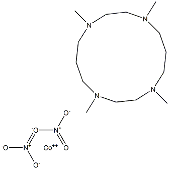 cobalt(2+):1,4,8,11-tetramethyl-1,4,8,11-tetrazacyclotetradecane:dinitrate Structure