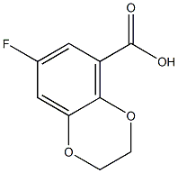 1,4-Benzodioxin-5-carboxylic acid, 7-fluoro-2,3-dihydro- Struktur