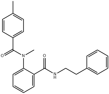 2-[methyl(4-methylbenzoyl)amino]-N-(2-phenylethyl)benzamide Structure