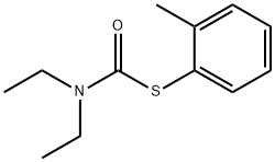 Carbamothioic acid, diethyl-, S-(2-methylphenyl) ester 化学構造式