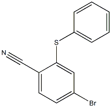 Benzonitrile, 4-bromo-2-(phenylthio)- Structure
