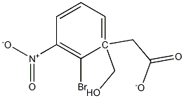 2-bromo-3-nitrobenzyl acetate 化学構造式