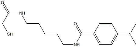 Benzamide, 4-(dimethylamino)-N-[5-[(mercaptoacetyl)amino]pentyl]- Structure