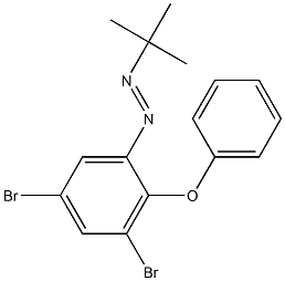 Diazene, (3,5-dibromo-2-phenoxyphenyl)(1,1-dimethylethyl)- Structure