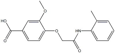 3-methoxy-4-{2-[(2-methylphenyl)amino]-2-oxoethoxy}benzoic acid Structure