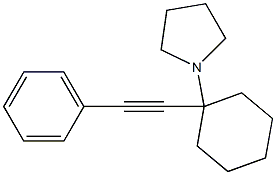 Pyrrolidine, 1-[1-(phenylethynyl)cyclohexyl]- Structure