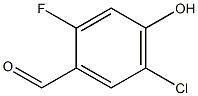5-クロロ-2-フルオロ-4-ヒドロキシベンズアルデヒド 化学構造式