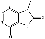 6-氯-9-甲基-7H-嘌呤-8(9H)-酮 结构式