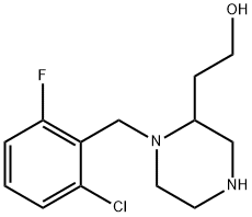 2-[1-(2-chloro-6-fluorobenzyl)-2-piperazinyl]ethanol Structure