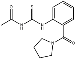 N-({[2-(1-pyrrolidinylcarbonyl)phenyl]amino}carbonothioyl)acetamide Struktur