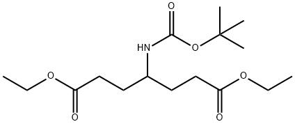 t-Butyl 1,5-di(ethoxycarbonyl)pentan-3-ylcarbamate Structure