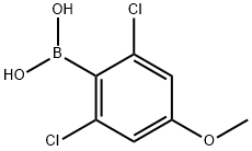 (2,6-二氯-4-甲氧基苯基)硼酸, 851756-60-0, 结构式