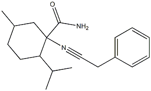 N-P-BENZENEACETONITRILEMENTHANECARBOXAMIDE Struktur